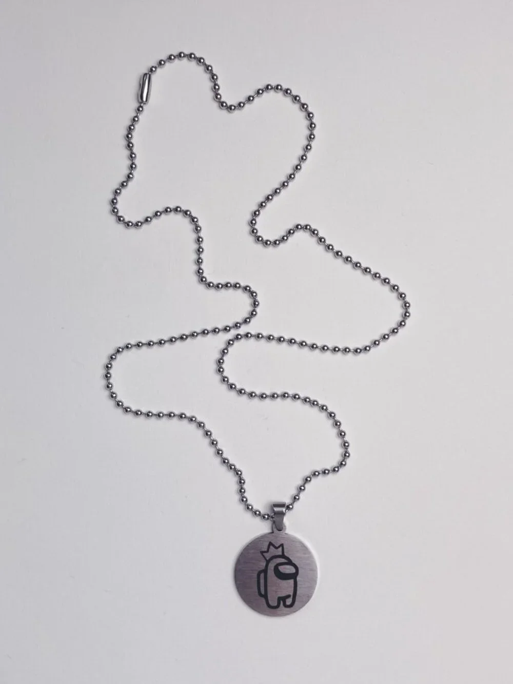 Among Us Stainless Steel Crewmate Kids Video Game Character Pendant Necklace